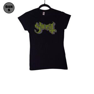 Ghost Logo USED Women's Fitted Shirt (S, Black, 2012, Metal)